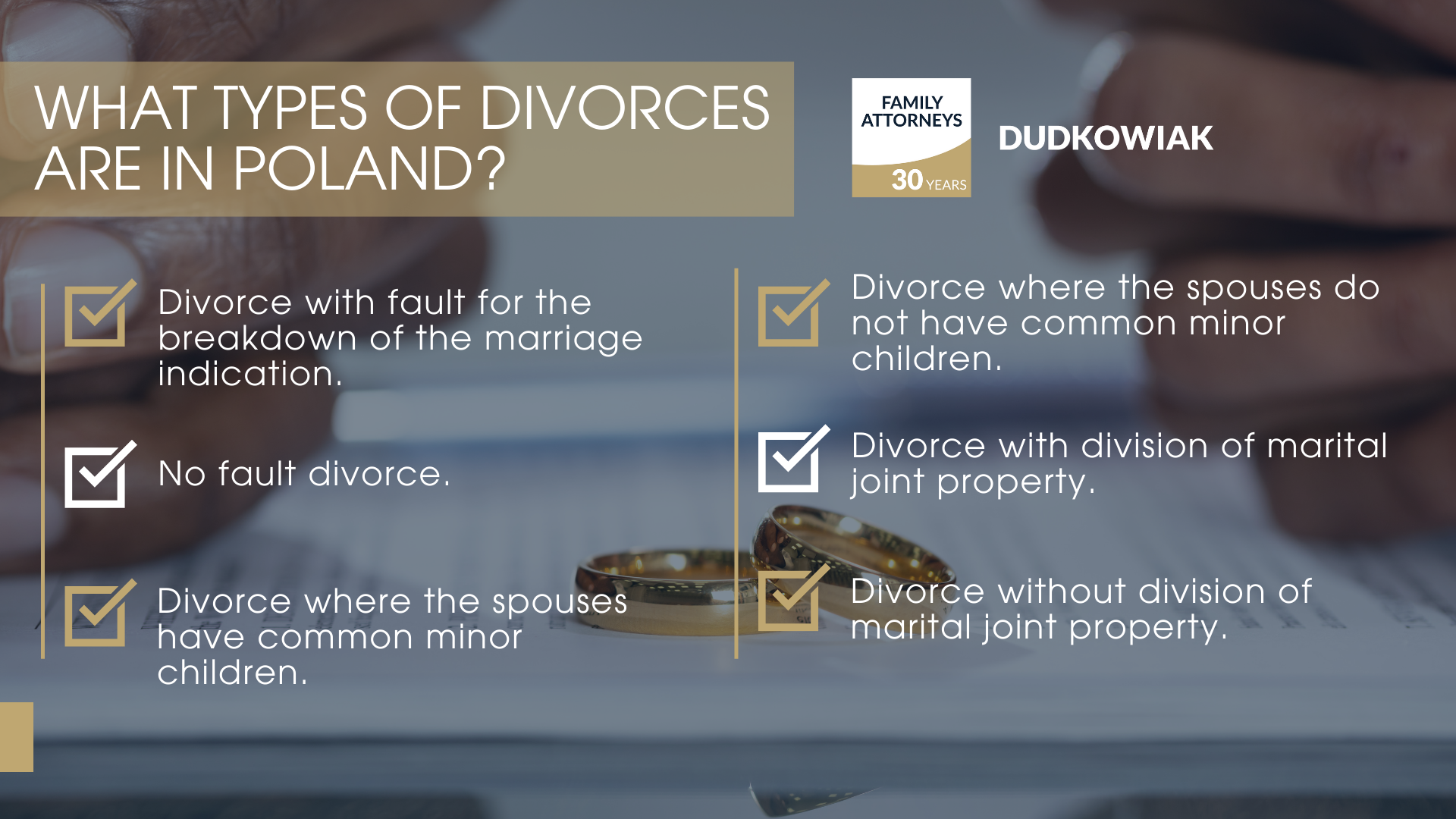 What types of divorces are in Poland?